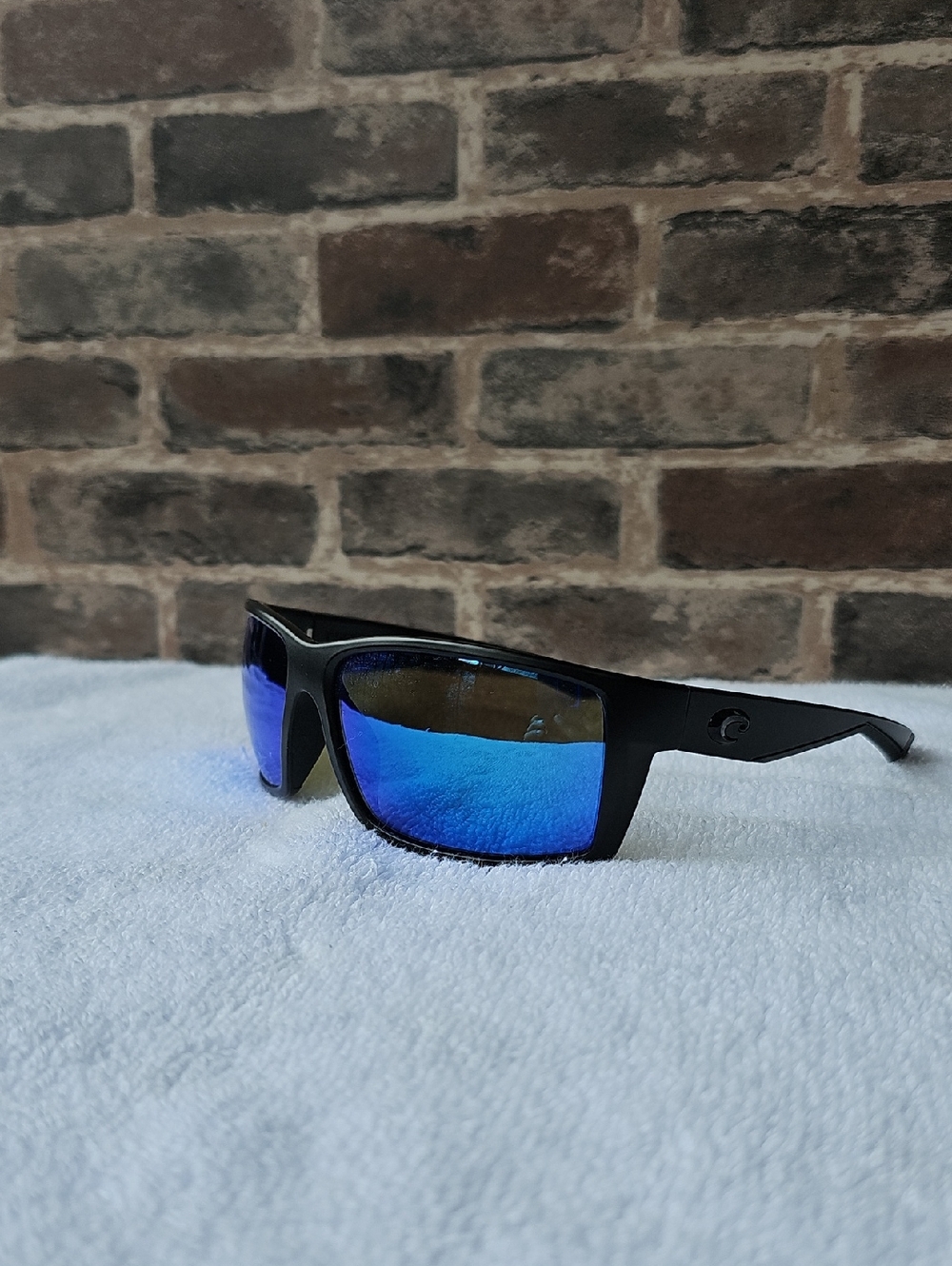 Costa Black Frame Sunglasses with Blue Mirrored Lenses - Picture 6 of 8